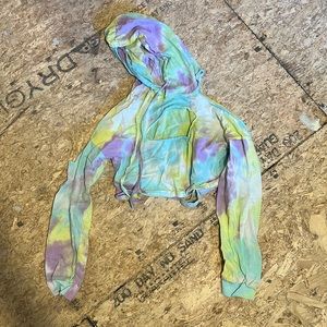 Cut up crop top with hoodie from Shein